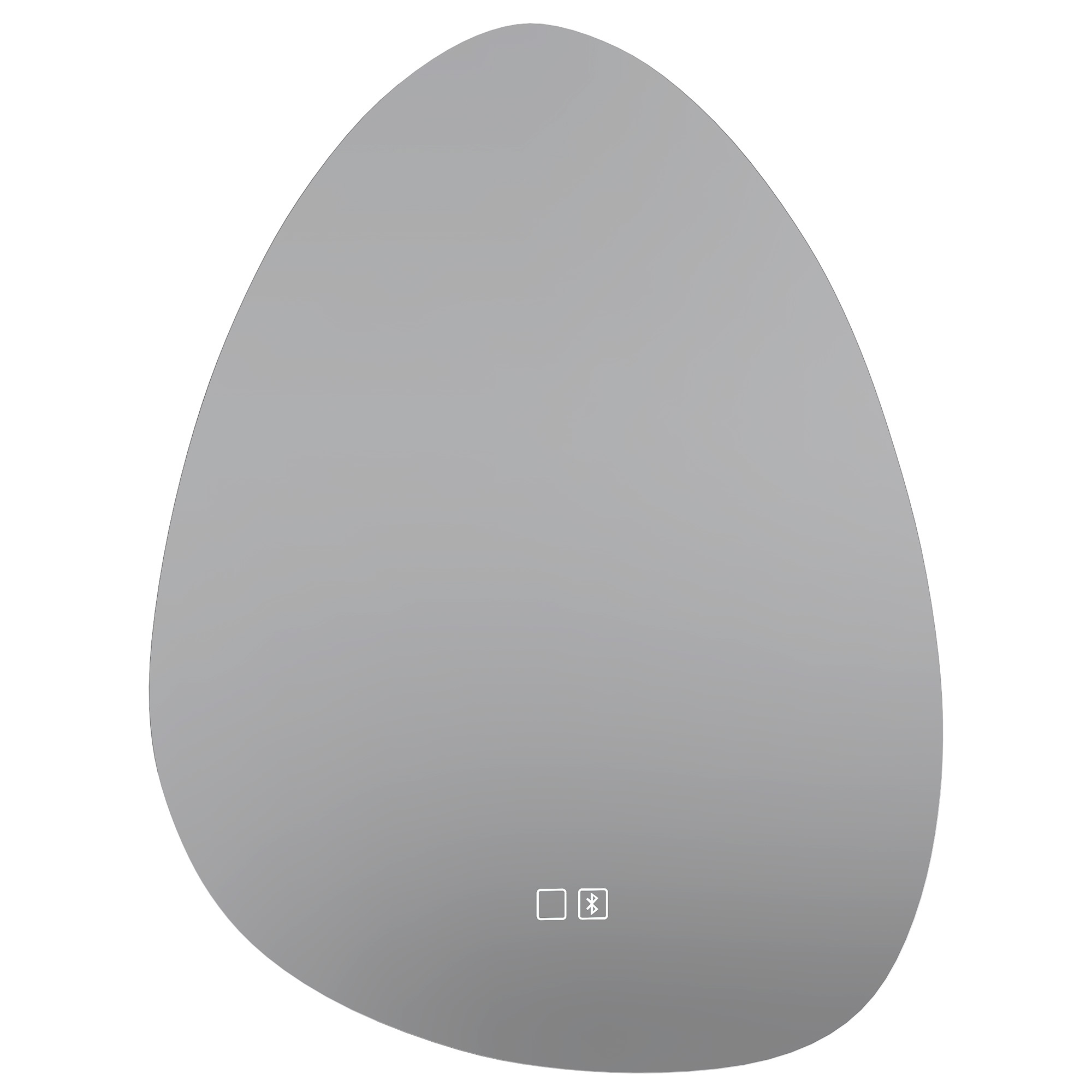 HOMCOM LED Badspiegel mit Beleuchtung, Bluetooth, 60x80 cm Asymmetrisch Badezimmerspiegel, Dimmbar Smart Wandspiegl mit Antibeschlag, Memoryfunktion Aosom