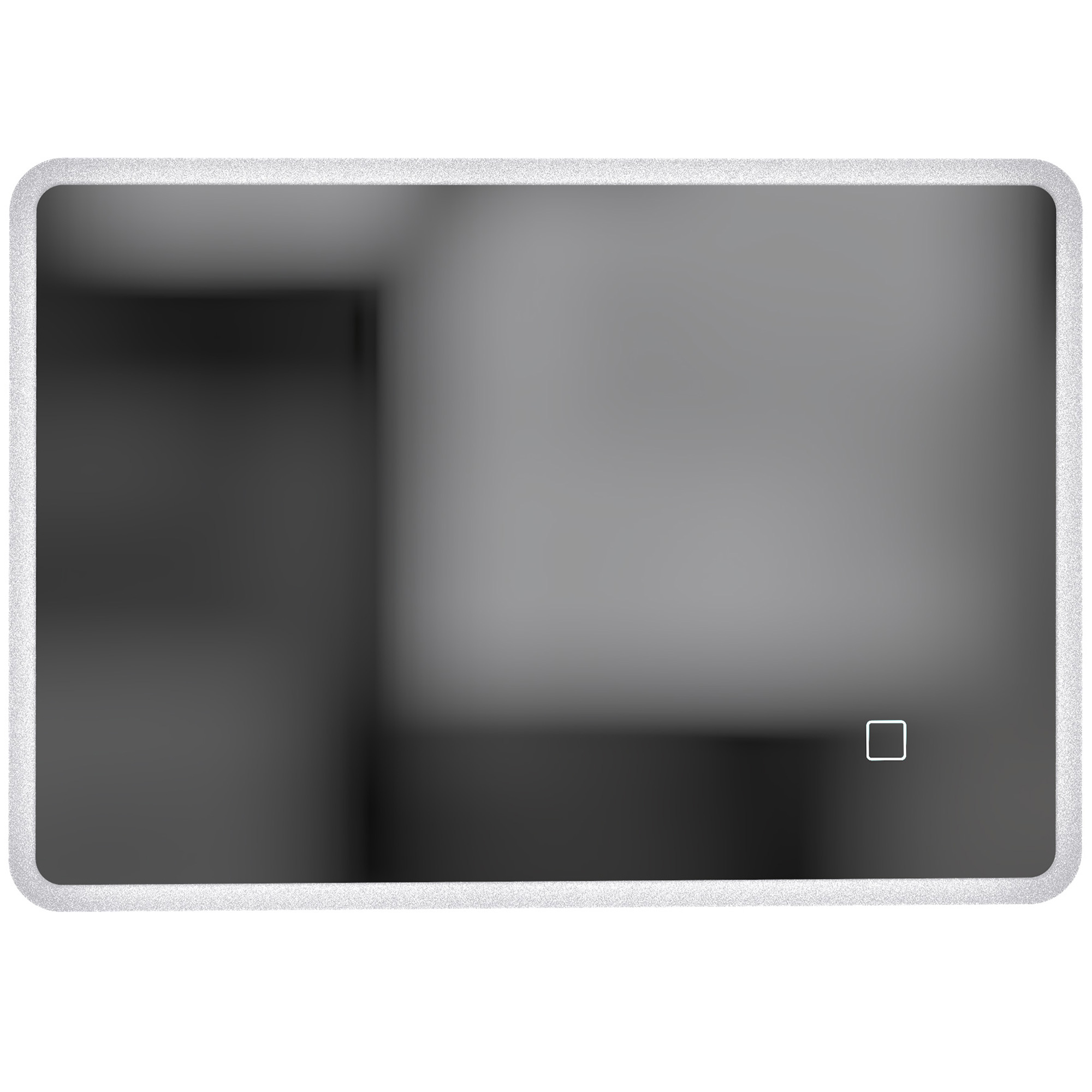 HOMCOM LED Badspiegel mit Beleuchtung, 100 x 70 cm Anti-Beschlag Badezimmerspiegel mit Memory-Funktion, 3 Farbtemperaturen, Dimmbar Wandspiegel, Horizontal/Vertikal Aosom