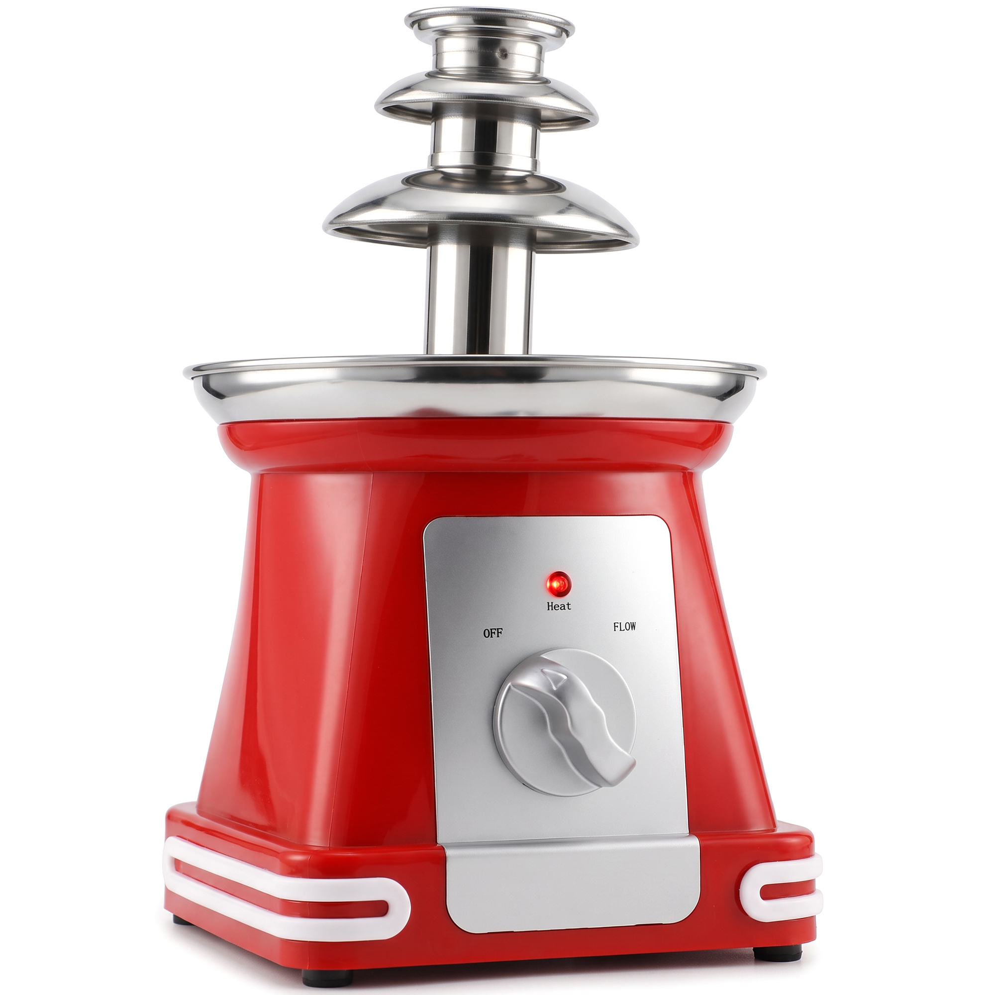 Stainless Steel Chocolate Fountain (3-Tier 270ml Electric Fondue Set, Red) – Down to £19.35 with Promo Code