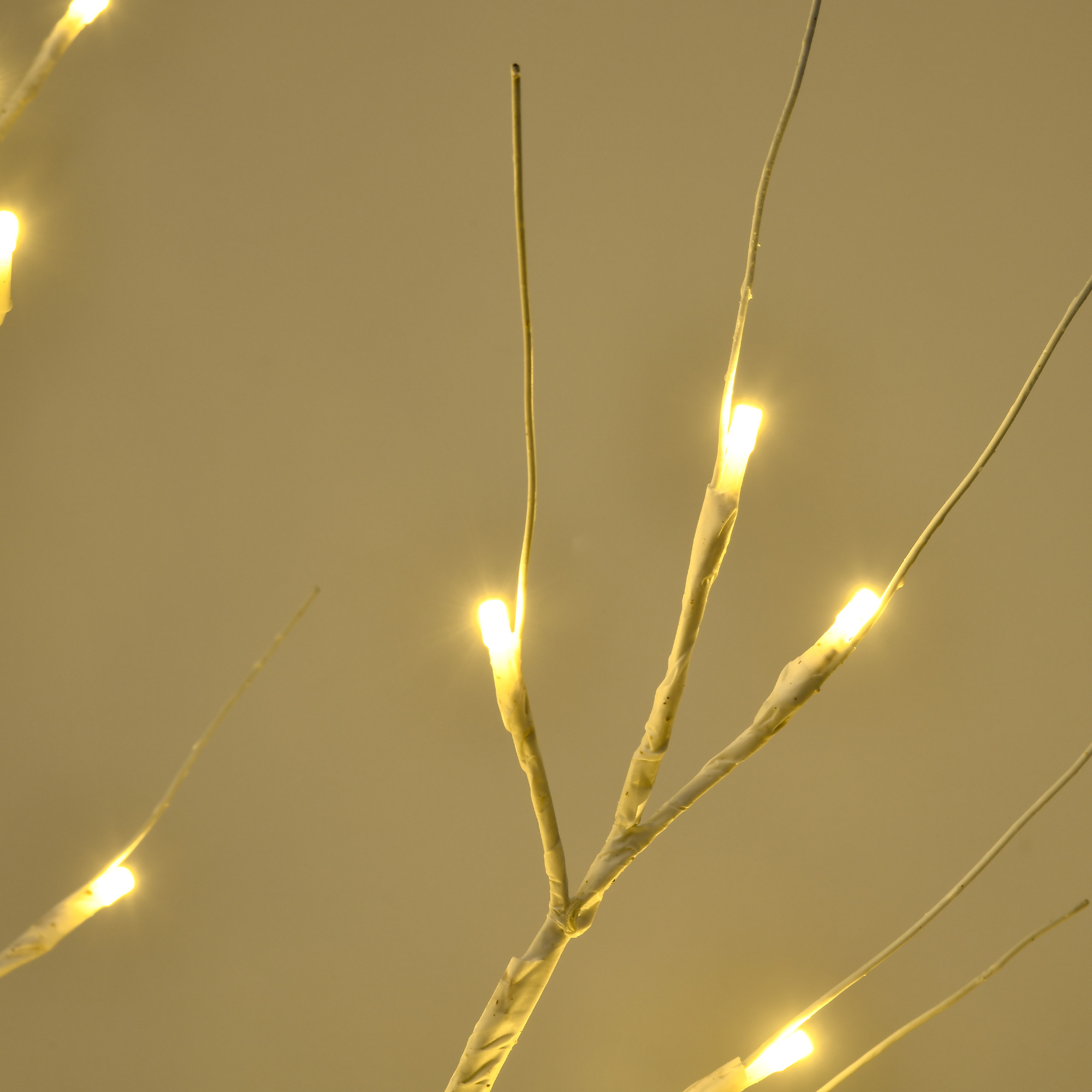 Kunstpuu, kunstkask, LED-valgustusega, soe valge, realistlik valge koor, 17P x 17L x 120K cm