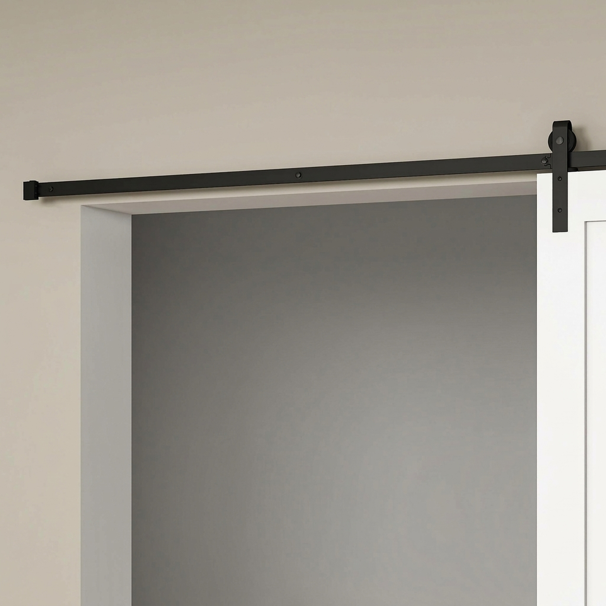 200 cm lükandukse komplekt, lükandukse riistvara põrandajuhikuga, lükandukse siin, rullikud, lükandukse süsteem ühepoolsetele puidust lükandustele