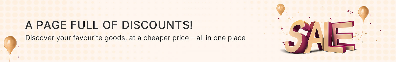 A page full of discounts