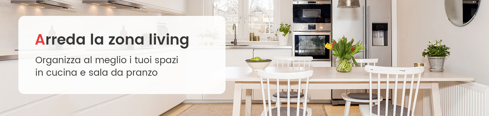 per cucina e sala da pranzo