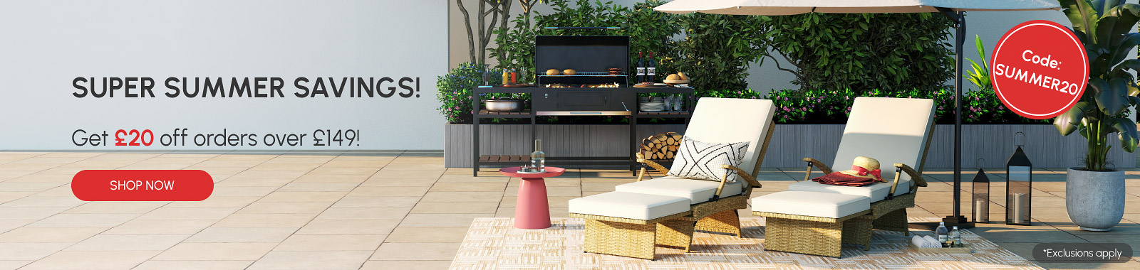 Enjoy £20 off orders over £149!
