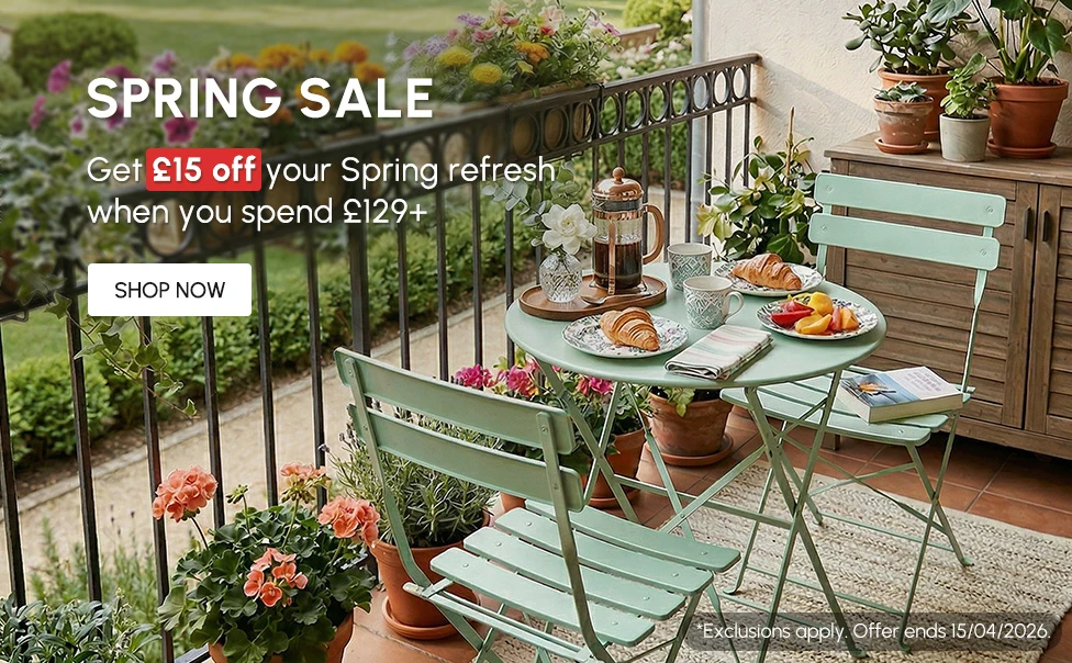 Get £15 off your Spring refresh when you spend £129+