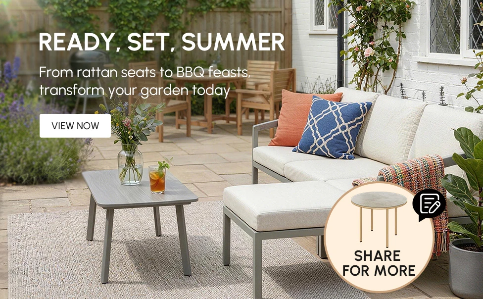 From rattan seats to BBQ feasts, transform your garden today