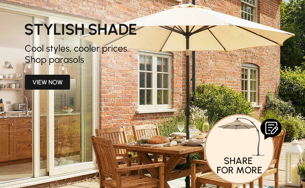 Cool styles, cooler prices. Shop parasols