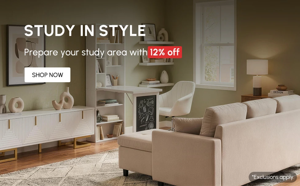 Prepare your study area with 12% off