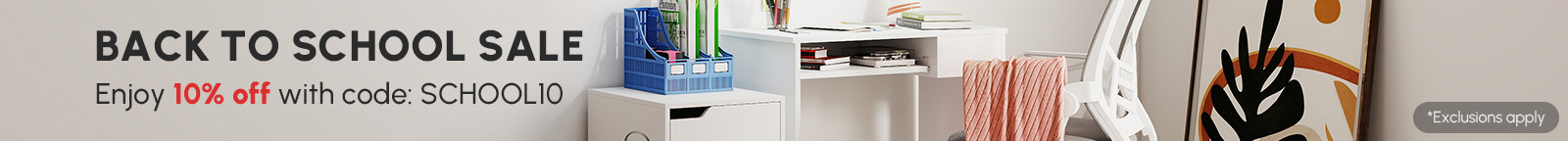 Enjoy 10% off with code: SCHOOL10 *Exclusions apply