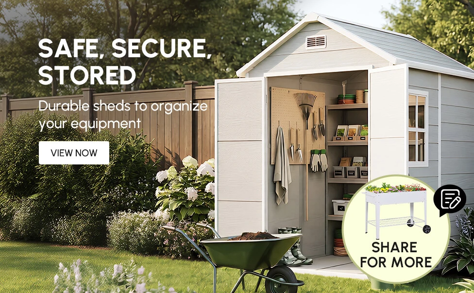 Durable sheds to organize your equipment