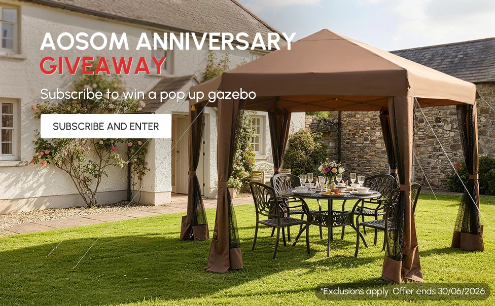 Subscribe to win a foldable gazebo