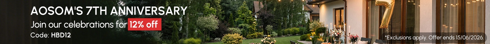 Join our celebrations for 12% off