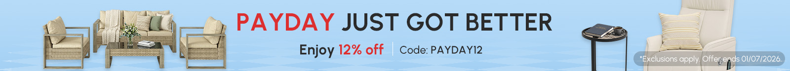 Enjoy 12% off!