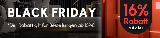 Black Friday ist da! Erhalte 16% Rabatt ab 139E mit Code BLACK16*