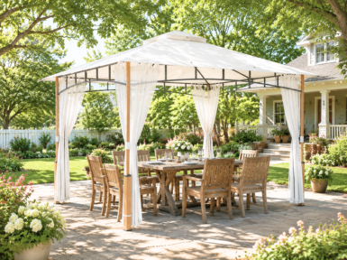 Ihr perfekter Gartenpavillon: Stilvoller Schutz für draußen