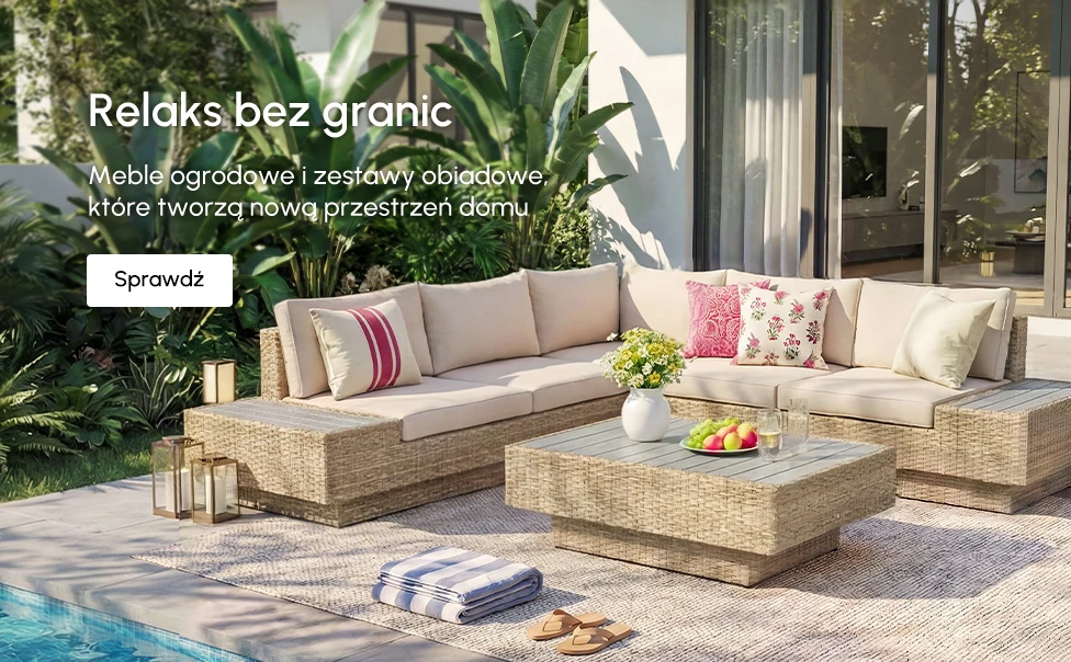 Relaks bez granic. Meble ogrodowe i zestawy obiadowe, które tworzą nową przestrzeń domu.