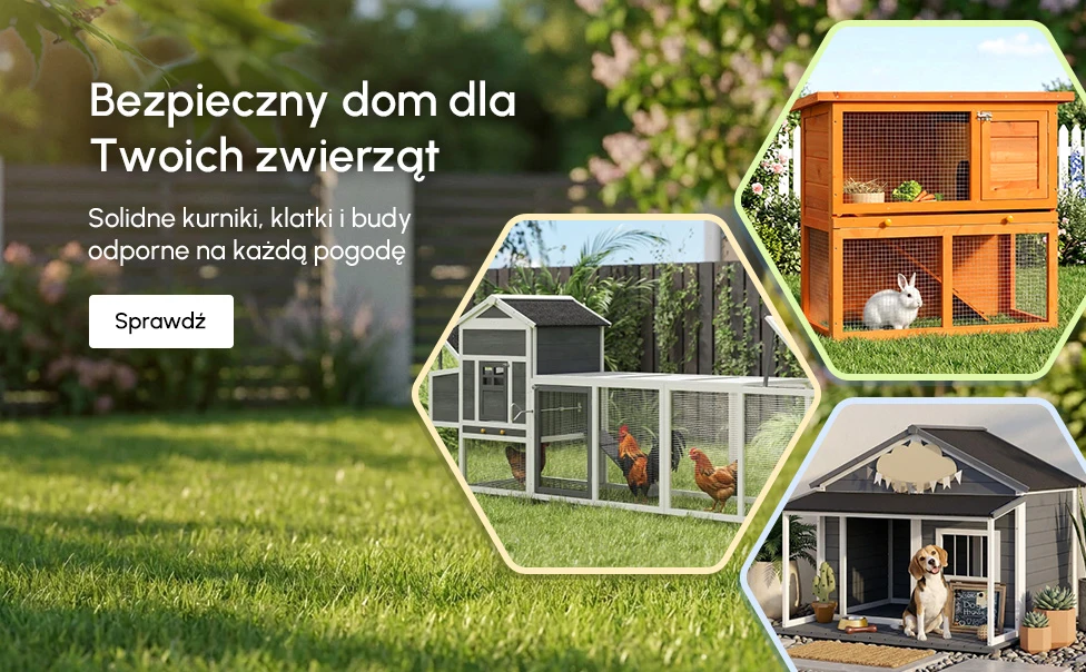 Bezpieczny dom dla Twoich zwierząt.
Solidne kurniki, klatki i budy odporne na każdą pogodę.