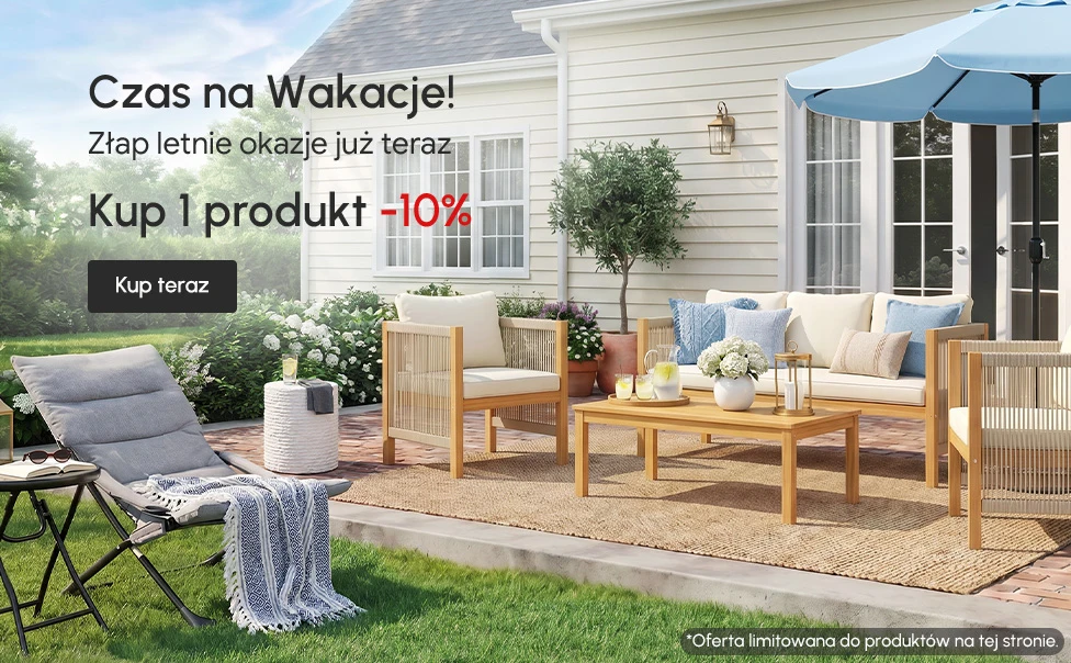 Czas na Wakacje!  Złap letnie okazje już teraz. Kup 1 produkt -10%, KOD: WAKACJE. *Oferta limitowana do produktów na tej stronie.