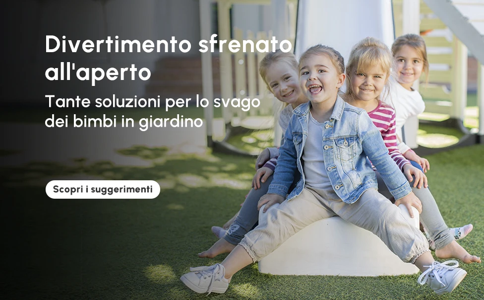 Tante soluzioni per lo svago dei bimbi in giardino