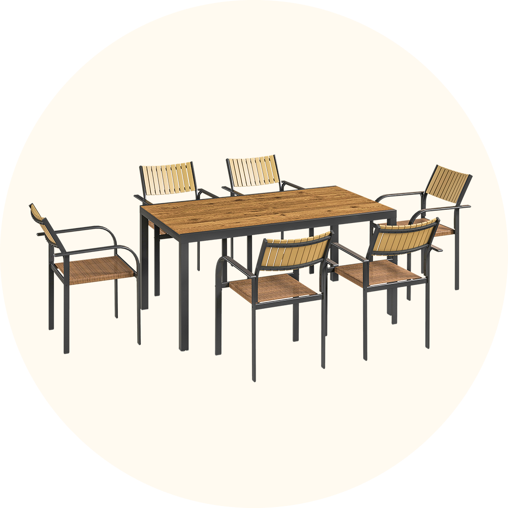 Tavoli e sedie da giardino