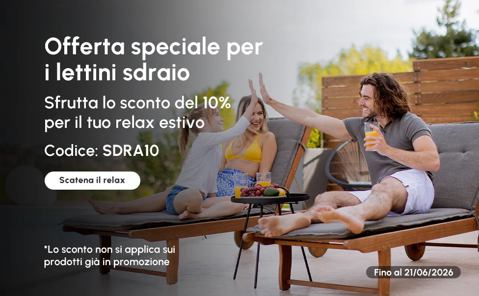 Sfrutta lo sconto del 10% per il tuo relax estivo con il codice SDRA10