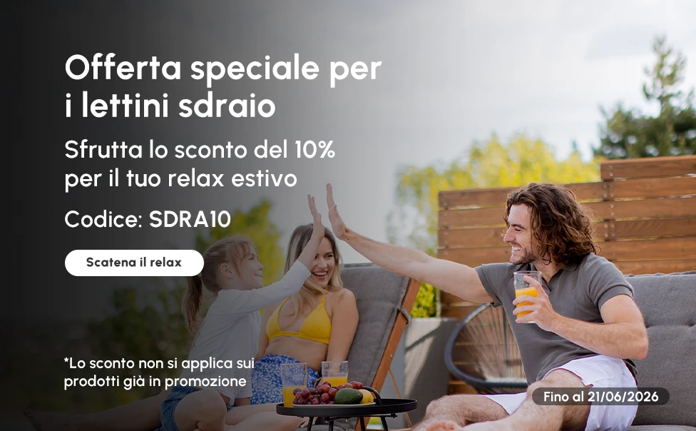Sfrutta lo sconto del 10% per il tuo relax estivo con il codice SDRA10