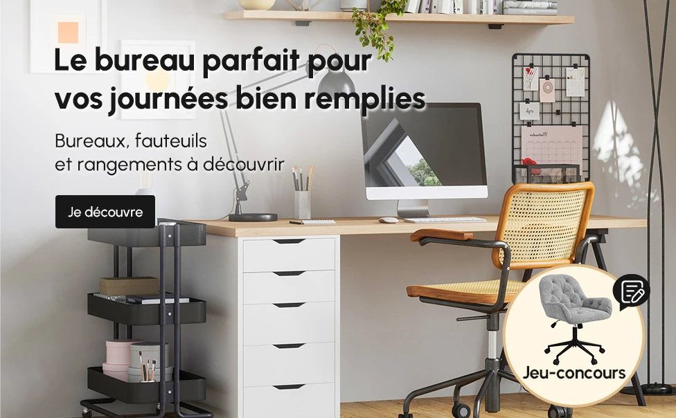 Bureaux, fauteuils et rangements à découvrir