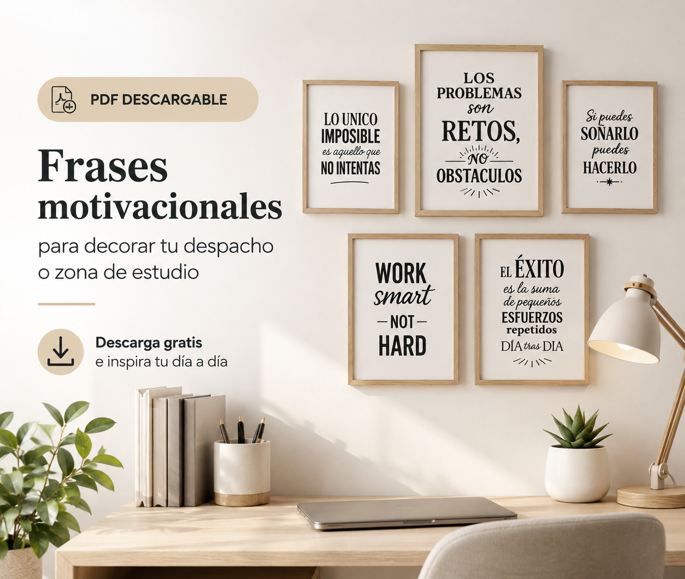 Frases motivacionales imprimibles para decorar oficina - Aosom.es