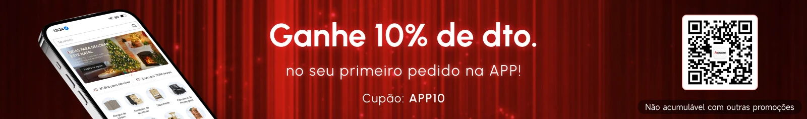 Descarregue a APP e ganhe 10% de dto. no seu primeiro pedido!