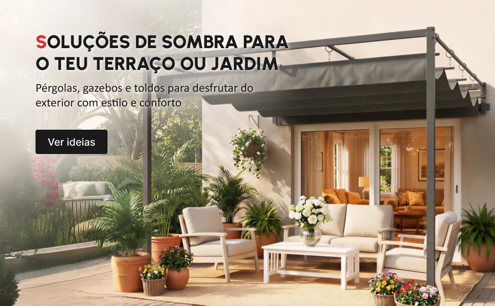 Pérgolas, gazebos e toldos para desfrutar do exterior com estilo e conforto