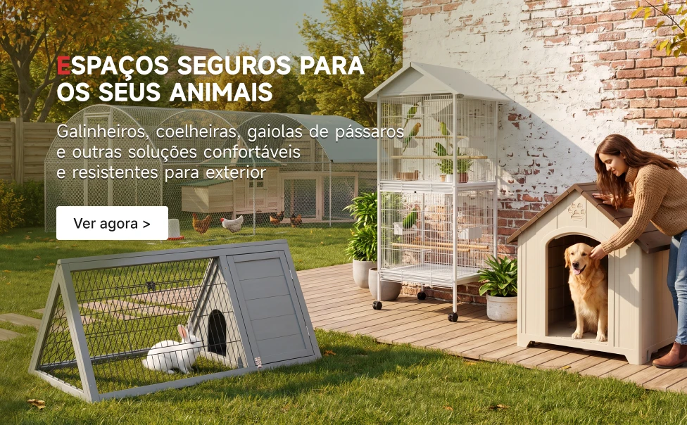 Galinheiros, coelheiras e outras soluções confortáveis e resistentes para exterior