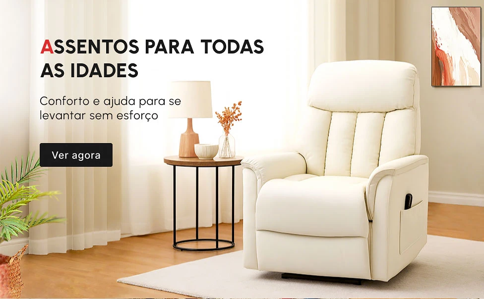 Conforto e ajuda para se levantar sem esforço