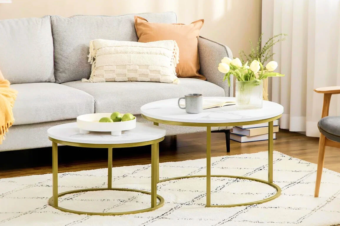 Masuta de cafea rotunda vs. masuta de cafea dreptunghiulara: Ce forma se potriveste casei tale