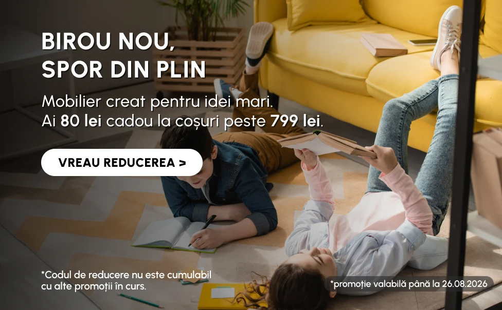 80 lei cadou la coșuri de peste 799 lei, folosind codul OFFICE80.