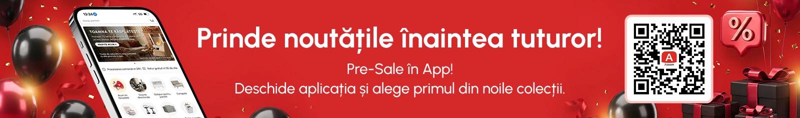 Descarcă aplicația Aosom! Comandă comod și rapid!