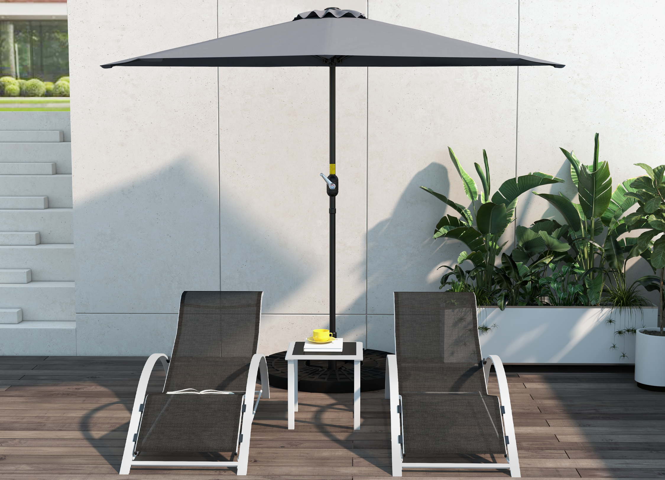 SUN LOUNGING WITH COMPANY