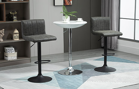 FAUX LEATHER BAR CHAIRS