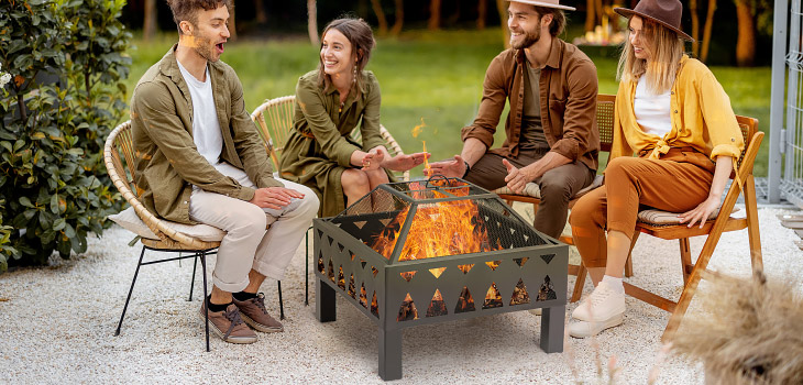 Warmth and security: fire pits!