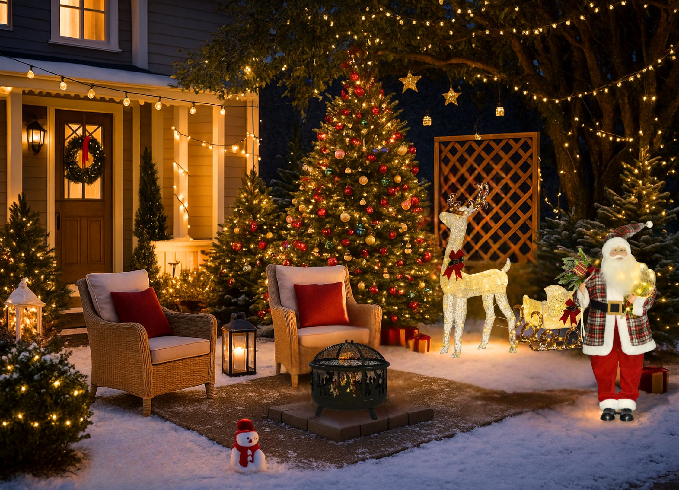 COSY CHRISTMAS FRONT YARD