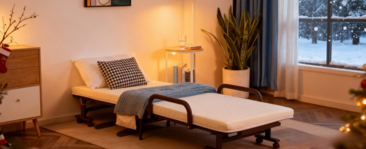 FOLDABLE BED WITH WHEELS