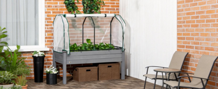 RAISED BEDS WITH PROTECTIVE COVERS