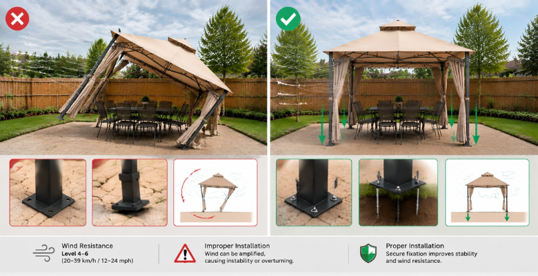 
How to Ensure Wind Safety for Your Gazebo