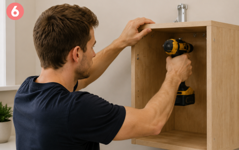 Fixer les pattes anti-basculement au mur