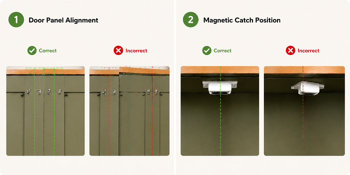 The magnetic catch doesn't work on its own.
It depends on: