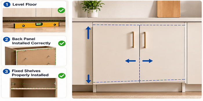 Check the Cabinet Base & Interior