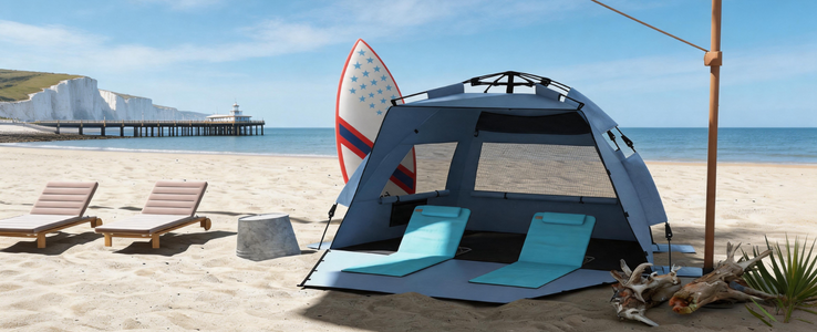 Beach tents for extra covered comfort