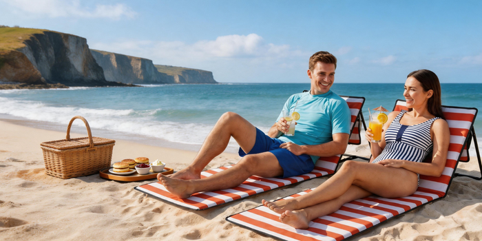 Beach chairs for easy breaks