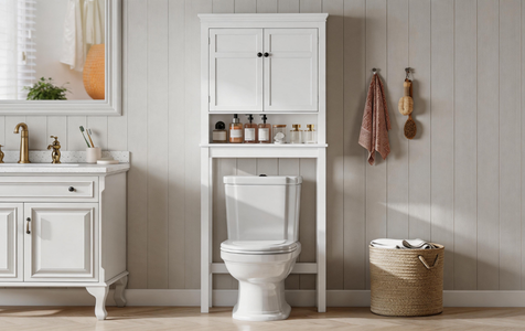 Over-toilet storage rack