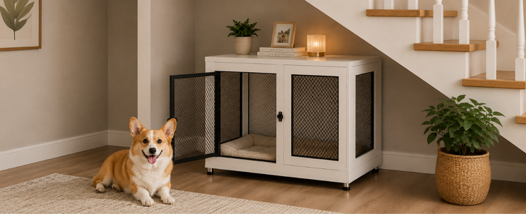 Furniture-style dog crates