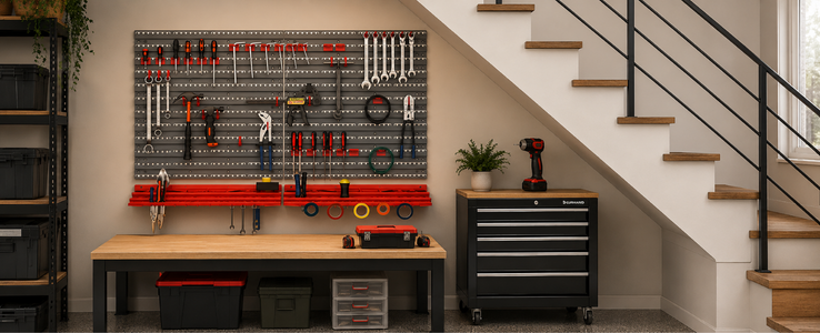 Tool pegboard organisers